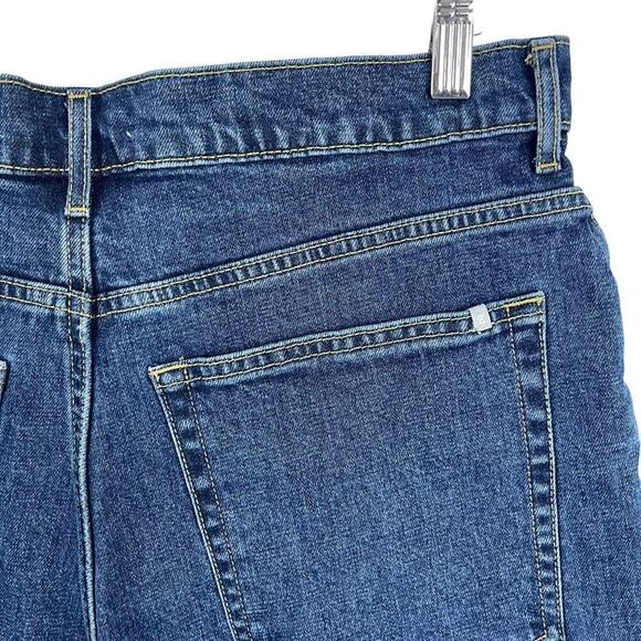 New Everlane The Way-High Denim Short High Rise Raw Hem Organic Cotton Size 31 - Picture 7 of 14